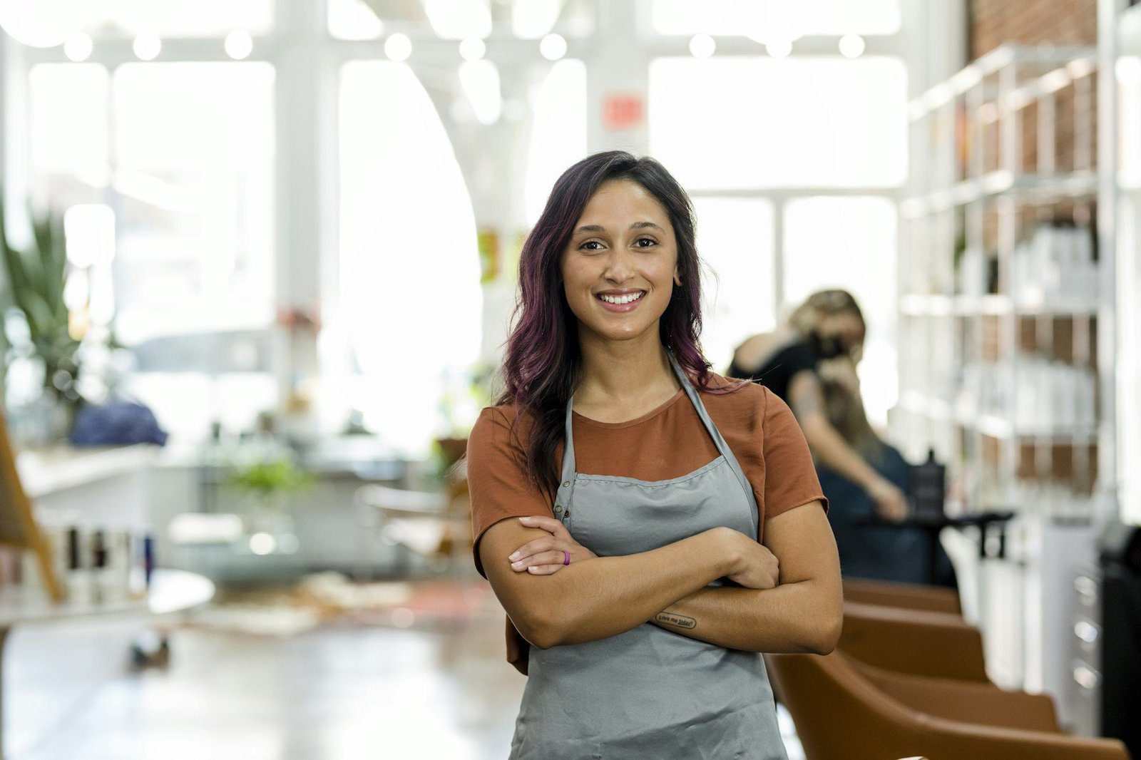 Smiling Small Beauty Salon Owner